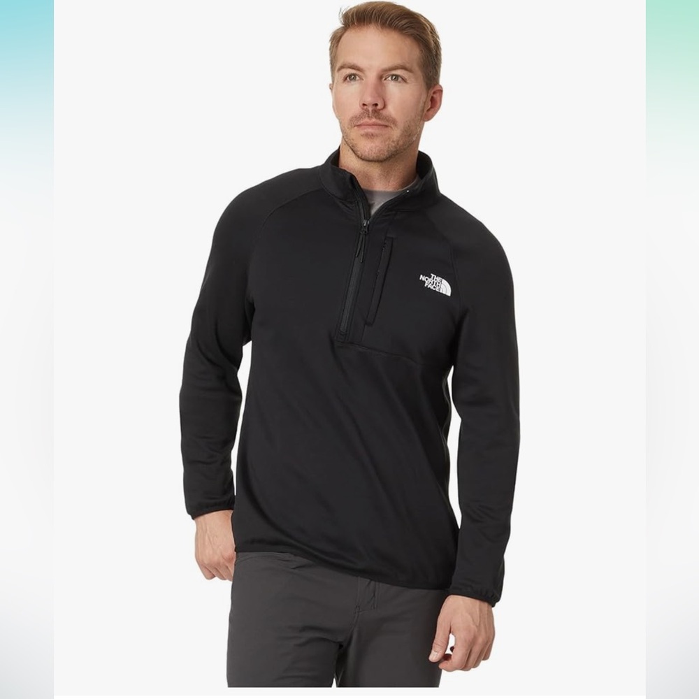 The North Face Black Performance Fleece Pull over 1/4 Zip Jacket Sz M